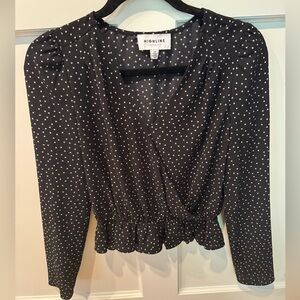 Highline collective star print wrap shirt